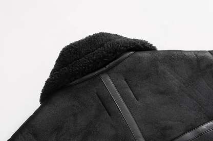 SUEDE MOTORCYCLE LEATHER JACKET