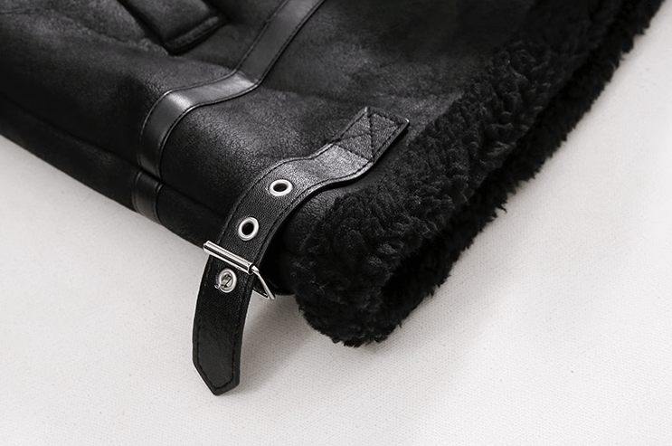 SUEDE MOTORCYCLE LEATHER JACKET