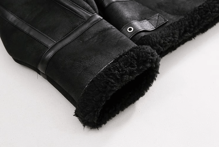 SUEDE MOTORCYCLE LEATHER JACKET