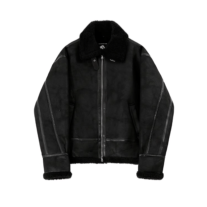 SUEDE MOTORCYCLE LEATHER JACKET