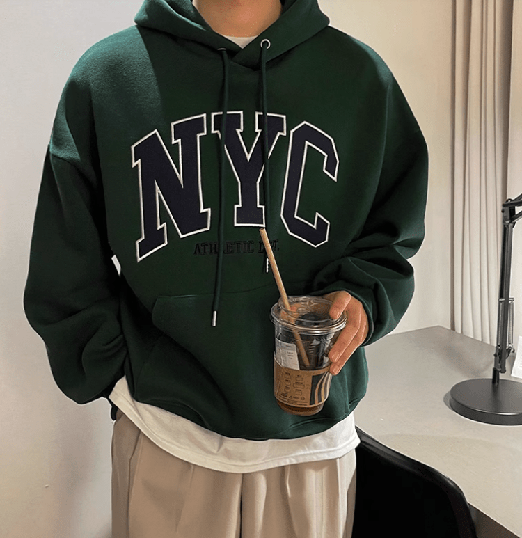 EMBROIDERED NYC PULLOVER HOODIE