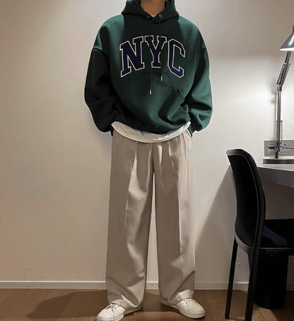 EMBROIDERED NYC PULLOVER HOODIE