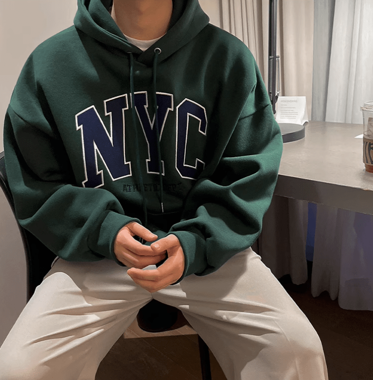 EMBROIDERED NYC PULLOVER HOODIE